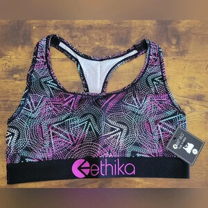 ETHIKA Womens Upscale Sports Bra Multi-color‎ Size Large NWT